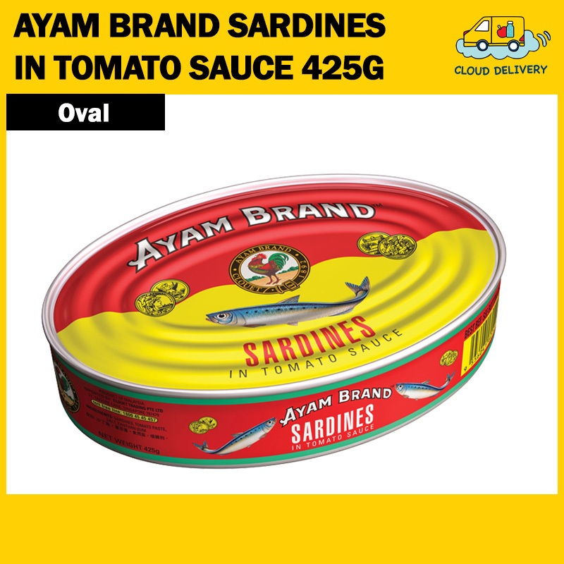 Ayam Brand Sardines in Tomato Sauce – Oval 425g Ayam Brand Sardines in Tomato Sauce - Oval 425g - Image 1