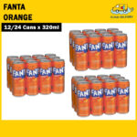 Fanta Orange Can Drink (12 x 320ml / 24 x 320ml)