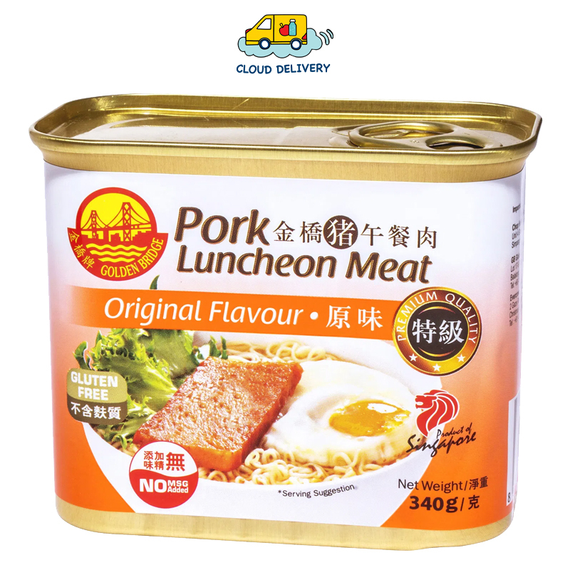 Golden Bridge – Pork Luncheon Meat Original Flavour 340g – EXPIRY 24 JULY 2023 Golden Bridge - Pork Luncheon Meat Original Flavour 340g - EXPIRY 24 JULY 2023 - Image 1