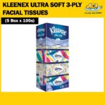Kleenex Ultra Soft 3-Ply Facial Tissues (5 Box x 100s)
