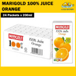 Marigold 100% Juice (24 x 200ml) - Orange - Expiry 20 Oct 2026
