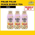 [Bundle of 3] Polar Polar Peach Bubble Tea 450ml - Expiry 19 Jun 2026