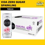 VIDA Sparkling Drink (24 x 325ml) - Sakura - Expiry 29 Dec 2025